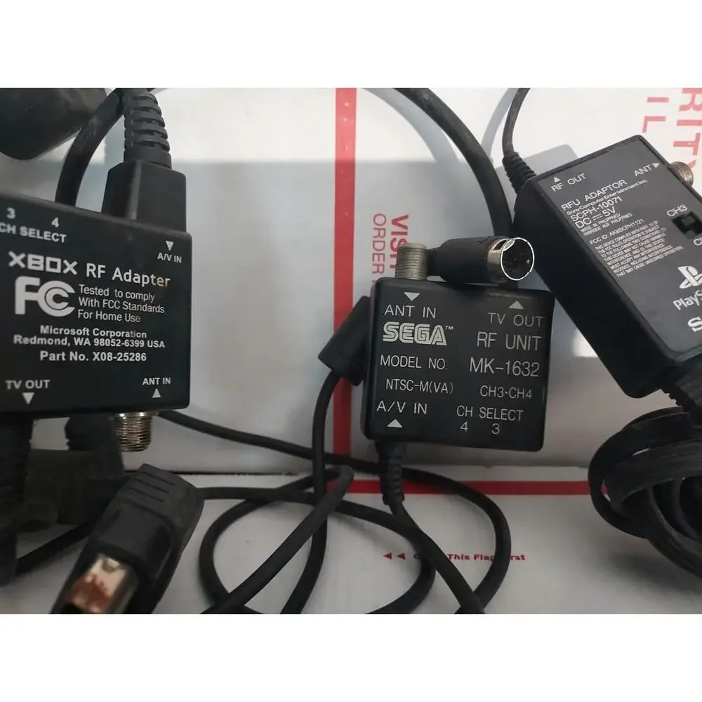Lot Of 6 Sega Genesis Playstation Xbox OEM RF Unit Adapter Switchs - #394